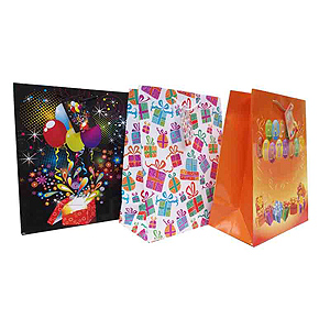 Пакет 201GBL (26х32,5х13)глянц. birthday (12/144/3456)