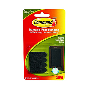 17208 Black Command Легкоуд. настен. ЗАСТЕЖКИ д/ РАМОК картин ЧЕРНЫЕ Малые. до 450 гр, 4 шт. (24)