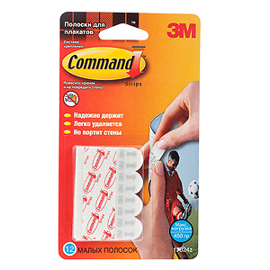 17024 Command Легкоуд. самокл. полоски д/ ПЛАКАТОВ, 12 шт. (36/2520)