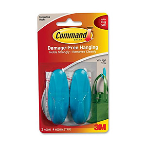 17081VT Command Легкоуд. ДИЗАЙН КРЮЧОК Средн. БИРЮЗА 1,35 кг., 2 шт. (5)