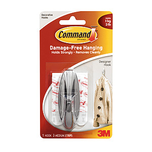 17081CHR Command Легкоуд. ДИЗАЙН КРЮЧОК ХРОМ. Средн. до 1,35 кг., 1 шт. (24/1152)