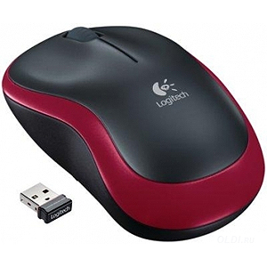 910-002240 Мышь Logitech M185 Wireless Mouse USB Red (10/700)