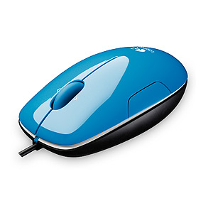 910-001109 Мышь Logitech LS1 aqua-blue Laser USB RTL (10/350)