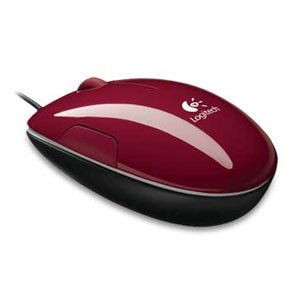 910-001032 Мышь Logitech LS1 Laser red USB RTL (10/350)