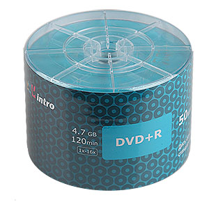 Intro DVD+R 16х Shrink (50) (50/600/24000)