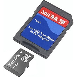 Sandisk Micro SDНС 04 Gb Class 4 + adapter