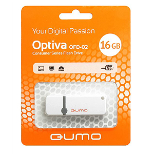 Флэш-диск QUMO 16 Gb Optiva-02 White