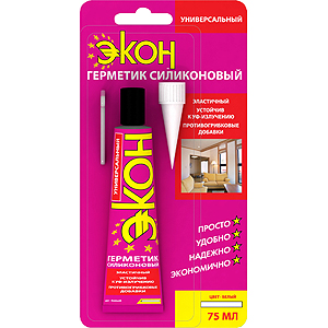 Экон Герметик Силикон. Универс. (белый) BL-1, 75 мл (24)