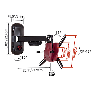 E23.B Barkan кронштейн с 3 степенями свободы max 37, 25kg (4/96)