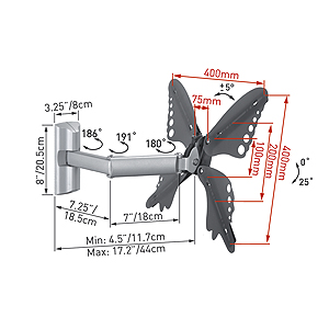 34.C.B Barkan кронштейн с 4 степенями свободы max 56, 30kg (6/240)