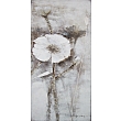 FP02428 WHITE FLORALS I fully hand painted canvas 50x120cm  