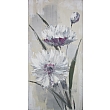 FP02429 WHITE FLORALS II fully hand painted canvas 50x120cm  