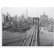 FP02912 Glass art 60x80cm NYC Retro, Brooklyn Bridge  