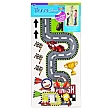 PV02600 wall photo height chart- race car track  