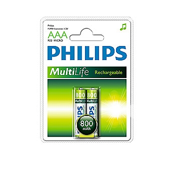  Philips HR03-2BL 800 mAh [R03B2A80/10] (2/24/15552)