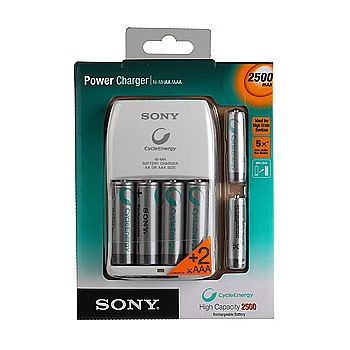 Sony [BCG34HLD6E] Sony Power Charger+4AA 2500mAh+2 AAA 900mAh (10/480)