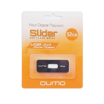 QUMO - QUMO 32 Gb Slider-01 USB 3.0 Black-White