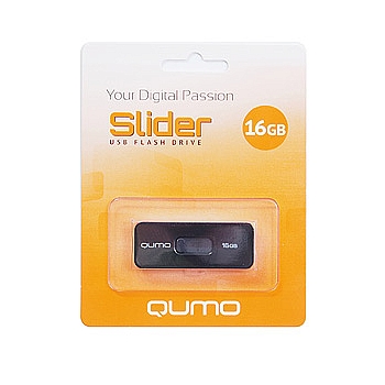 QUMO - QUMO 16 Gb Slider-01 Black USB 2.0