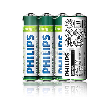  Philips R03 LONG LIFE [R03-P4/01S] (48/1296/62208)