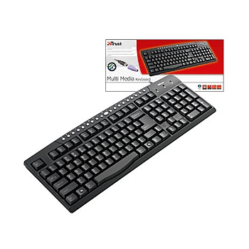 Trust 16101  Trust Multimedia Keyboard black USB+PS/2 (20/160)