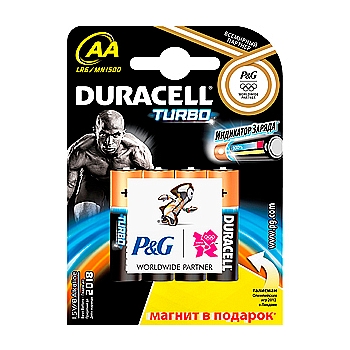  Duracell LR6-4BL TURBO +   (4/40/18480)