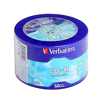 VERBATIM 43728 Verbatim CD-R 700mb, 52x, Shrink (50) (50/300/21600)