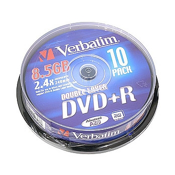 VERBATIM 43666 Verbatim DVD+R 8.5Gb, 8x Cake (10) Double Layer (10/200/10000)