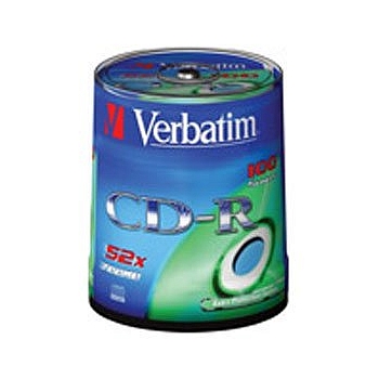 VERBATIM 43411 Verbatim CD-R 700mb, 52x, Cake (100) (100/400/20000)
